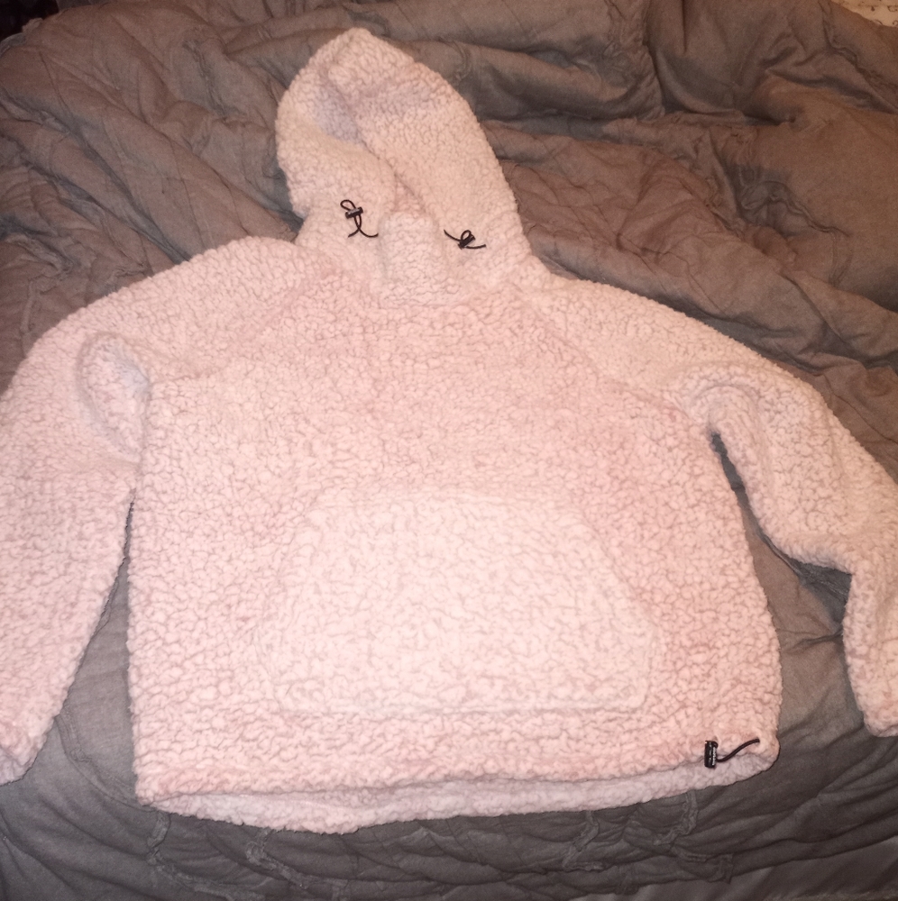 Nwot Victoria secret pink Sherpa hoodie size xs
